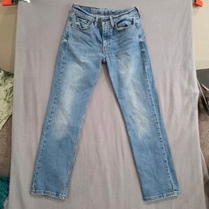 Levis 514 Straight Fit Mens Jeans 28x30 Medium Wash Blue Denim Classic 514-0741